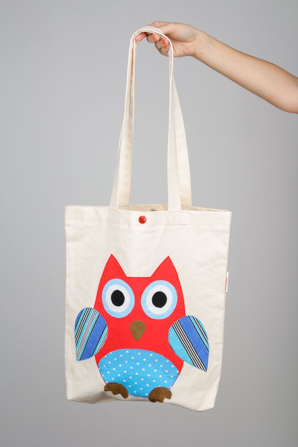 Fabric bag with an owl photo 2