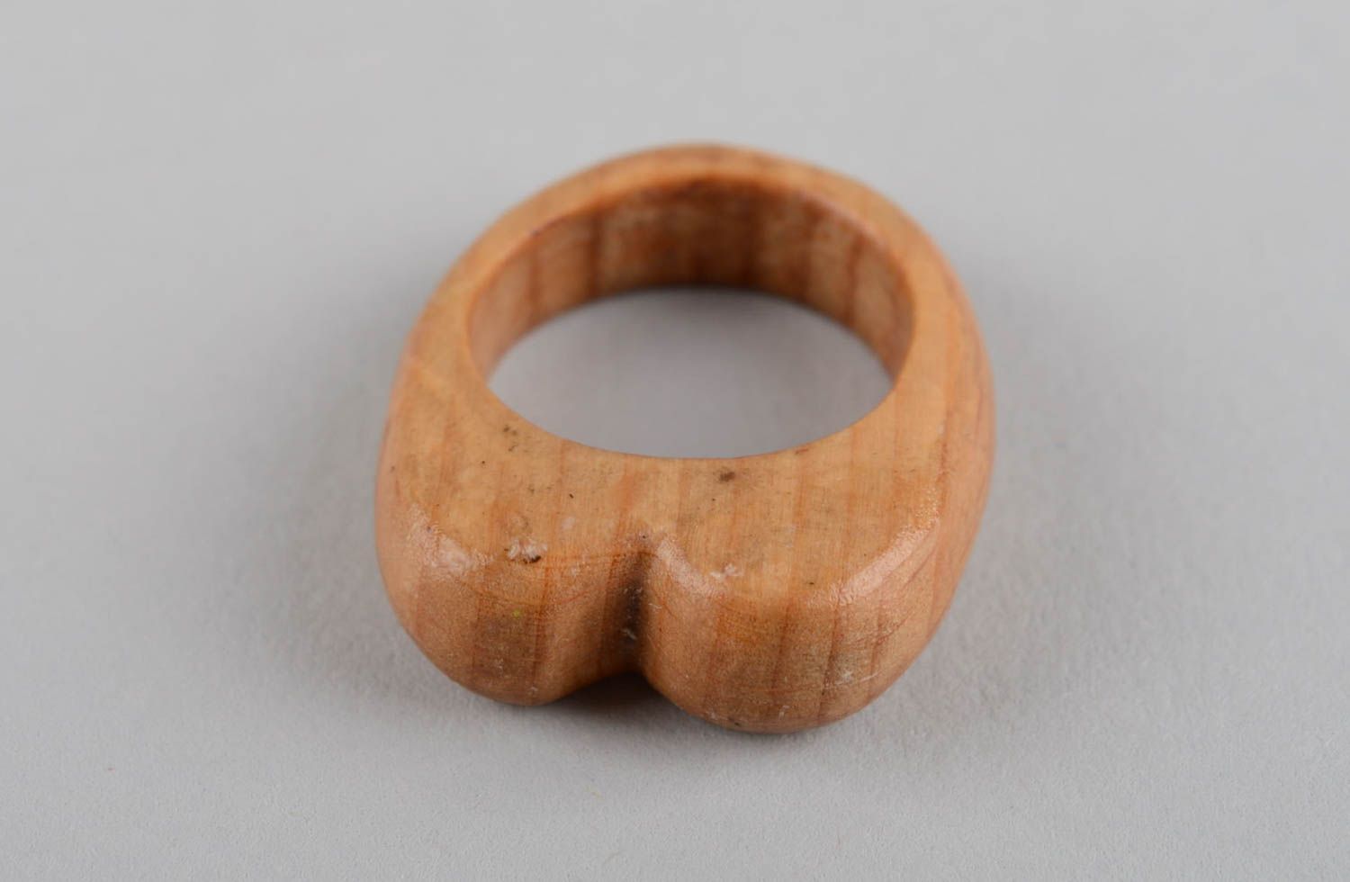 Кольцо ручной работы кольцо для девушек сердечко изделие из дерева очень милое фото 7