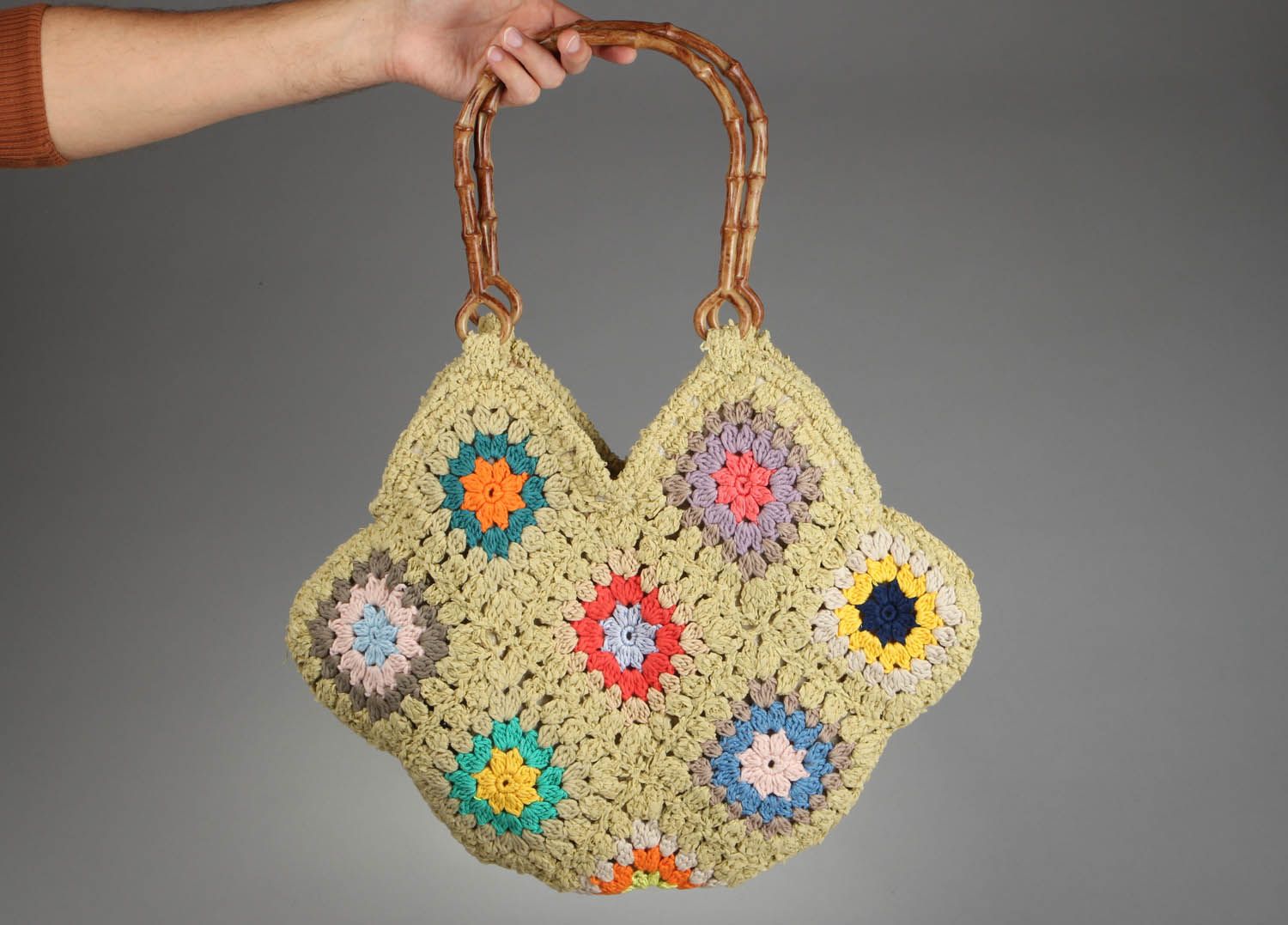 Crochet purse Rhombus photo 5