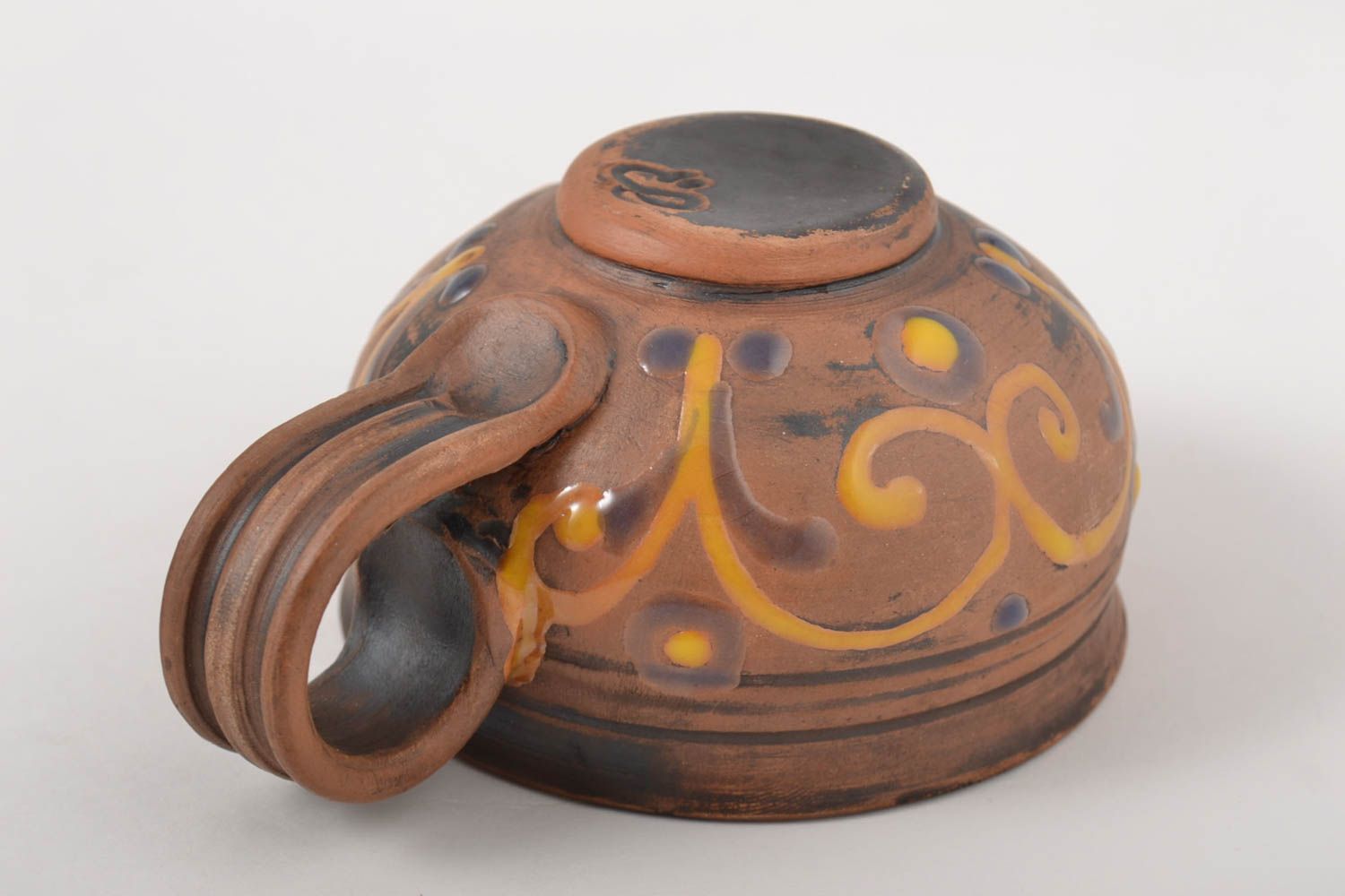 Taza de arcilla hecha a mano para té artículo de cerámica regalo original  foto 3