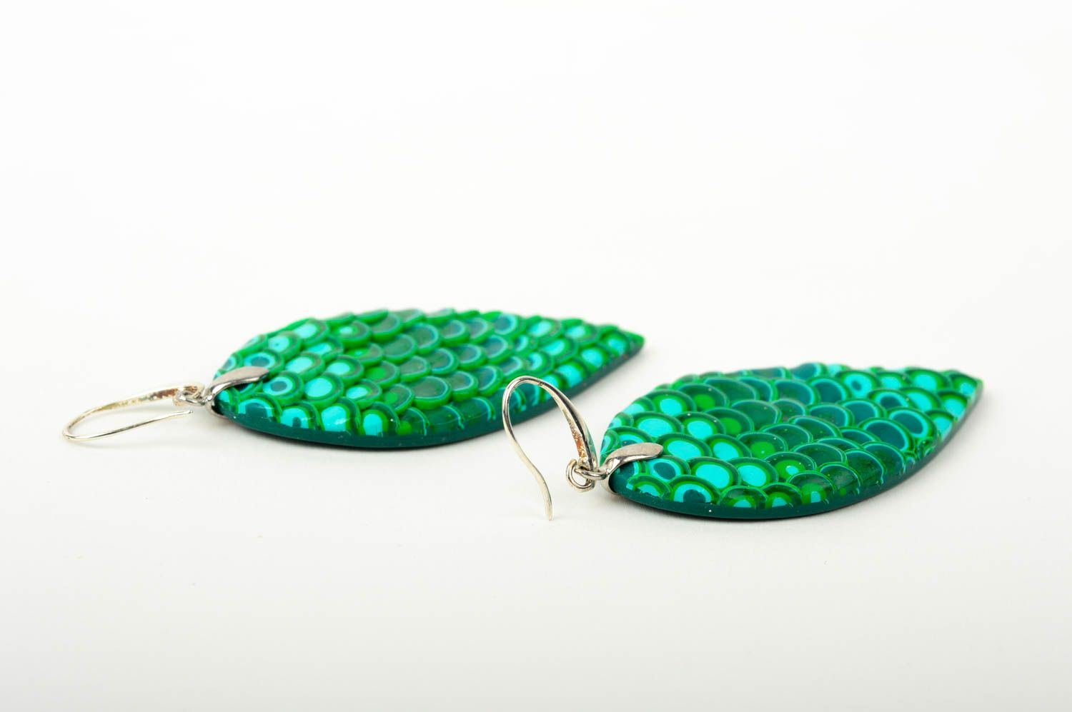Handmade Ohrhänger Frauen Modeschmuck Ohrringe Geschenk für Frauen in Grün foto 3