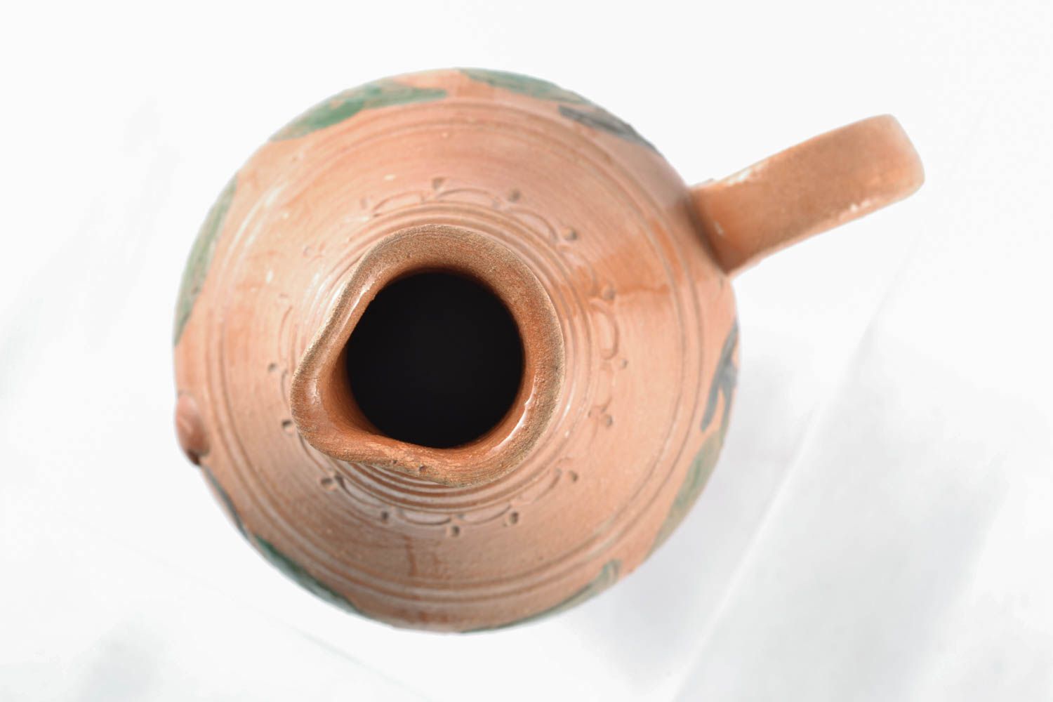 30 oz handmade ceramic terracotta wine bottle for home décor 3 lb photo 3