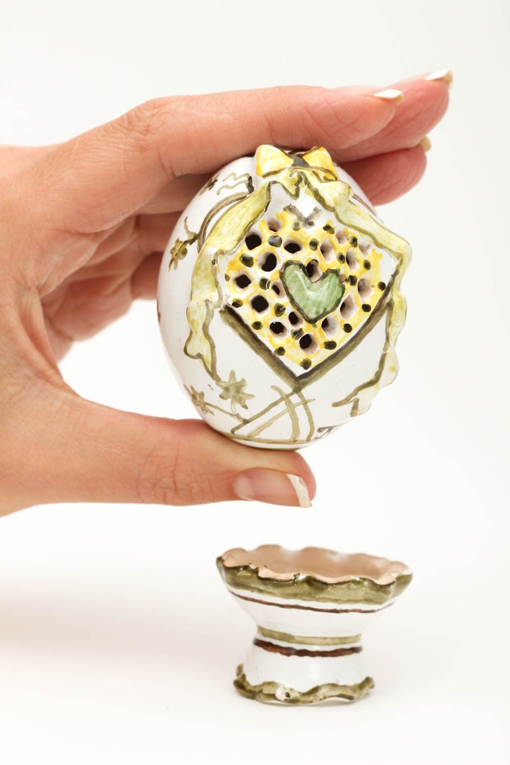 Керамика ручной работы декоративное яйцо винтажное модное авторская керамика фото 5