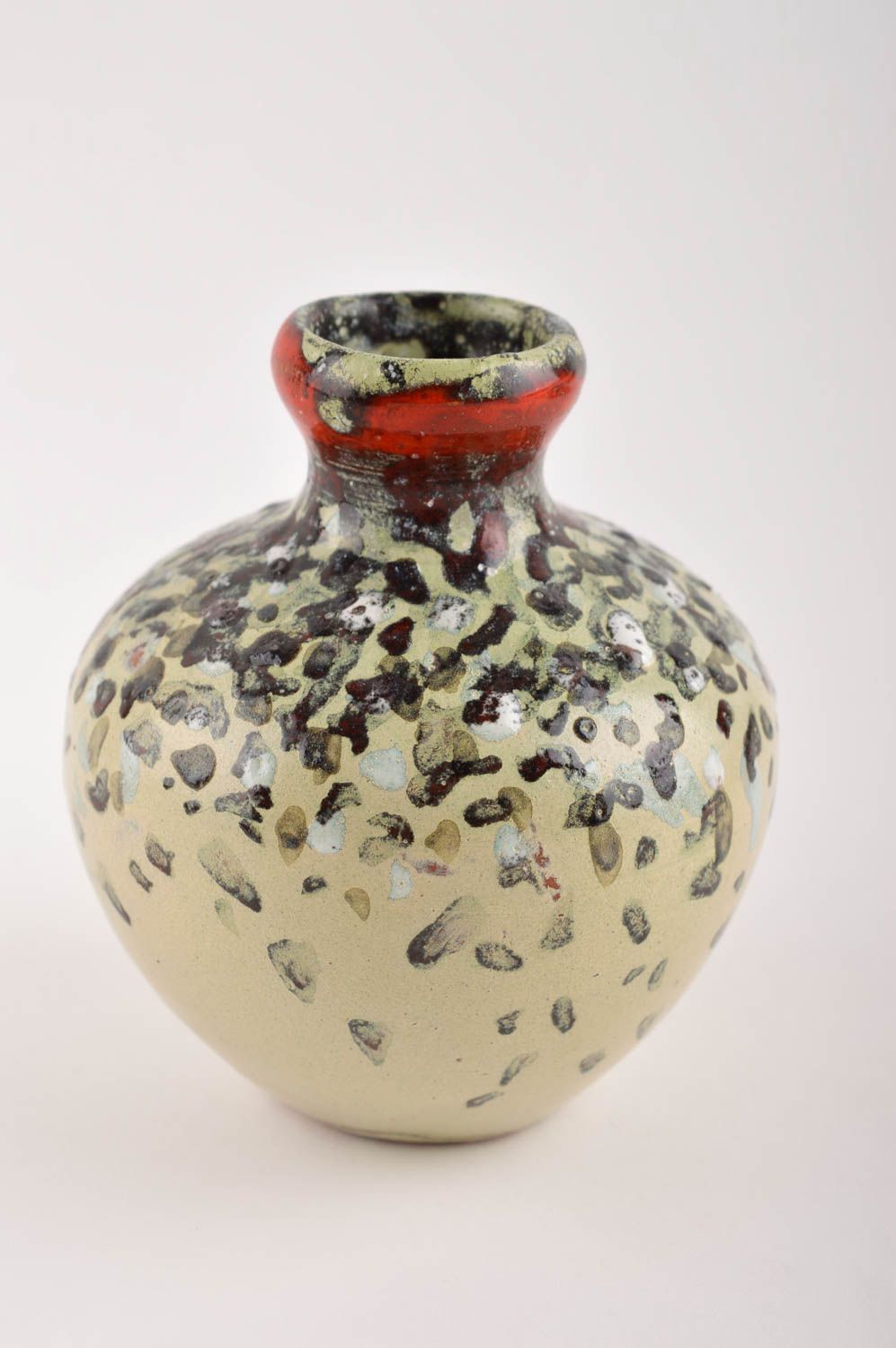 Ваза для декора ручной работы красивая ваза из глины авторский декор для дома фото 2