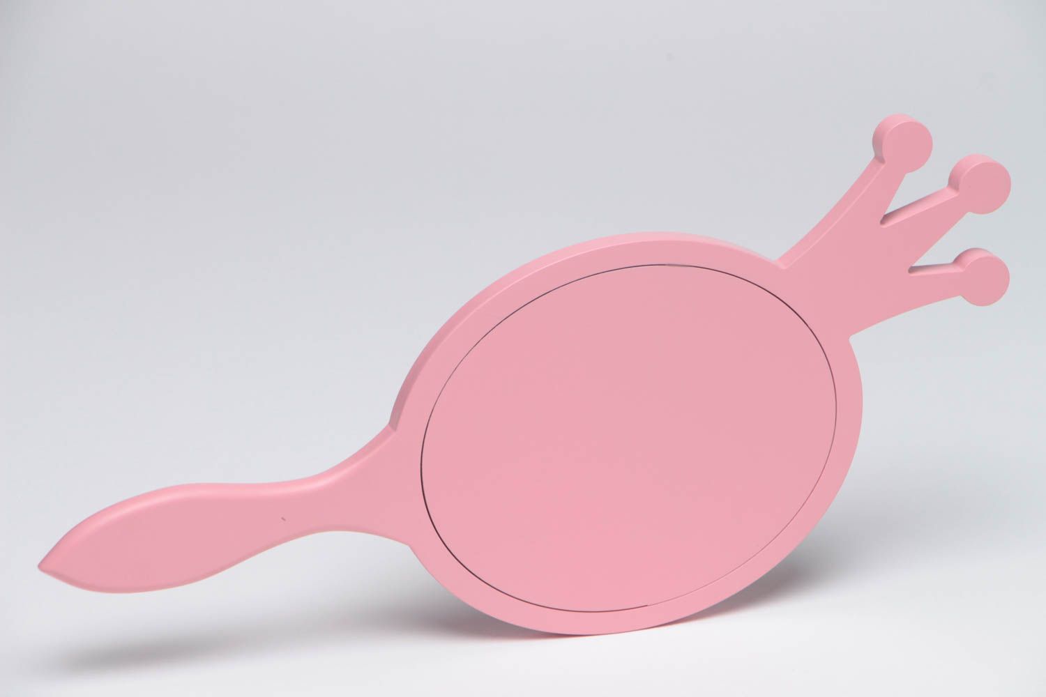 Handmade rosa Spiegel aus MDF Platte mit Krone für Toilettentisch für Mädchen foto 4