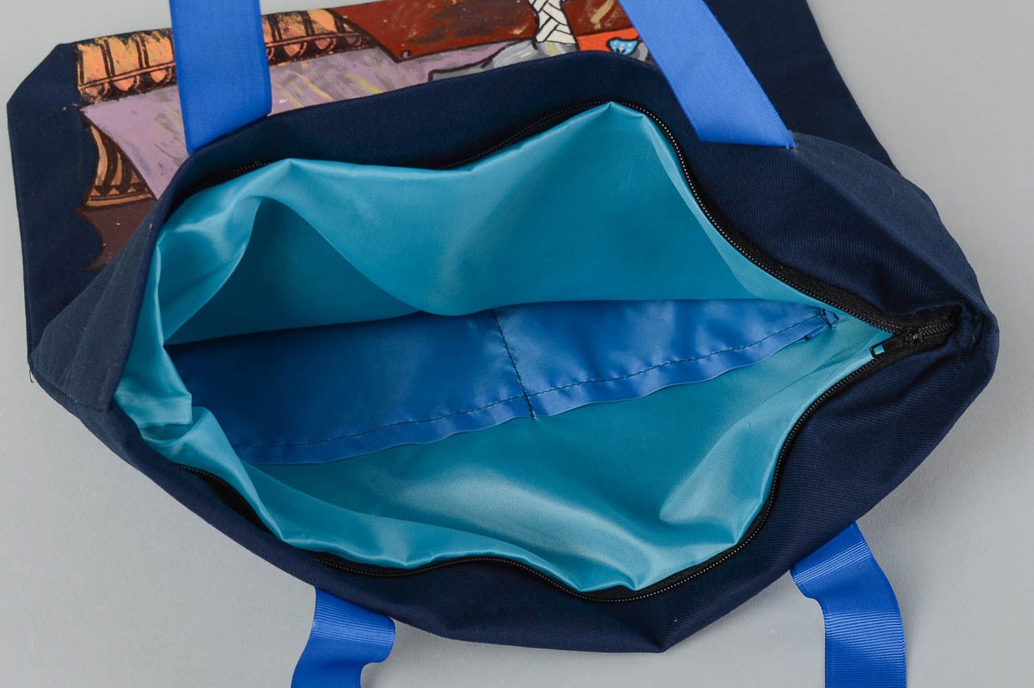 Designer Tasche in Blau handgemachte Tasche für Frauen Geschenk Ideen für Frauen foto 4