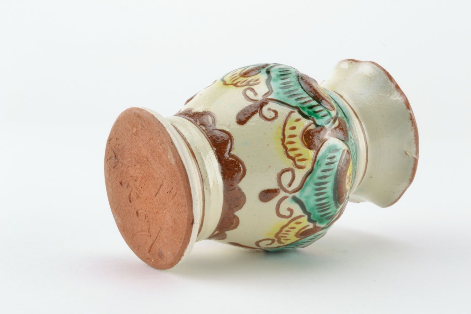 Декоративная ваза с гуцульской росписью фото 5