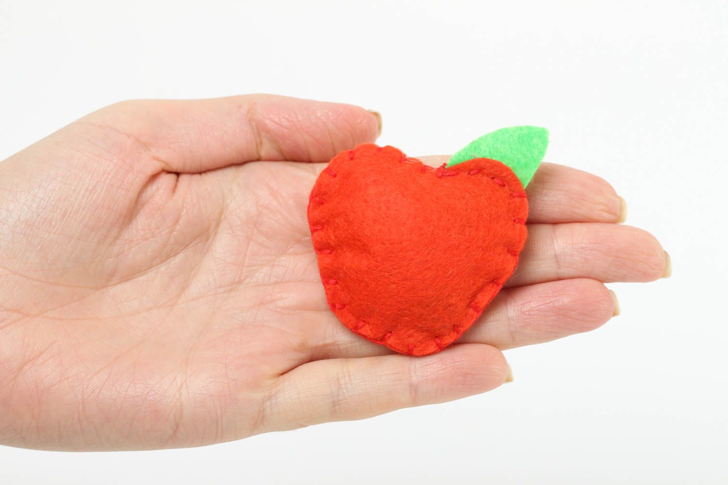 Magnet fruit Aimant pour frigo fait main Déco intérieur pomme feutrine photo 5