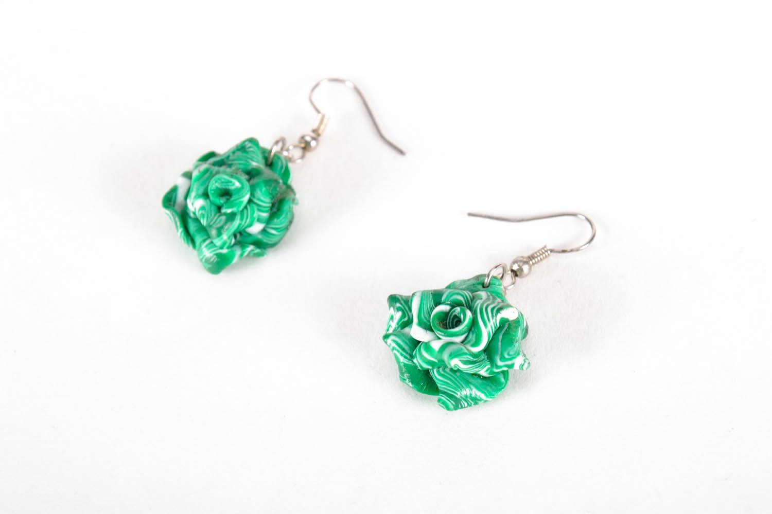 Polymer clay earrings Roses photo 1