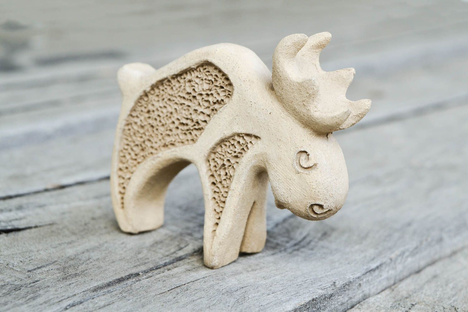 Керамическая свистулька ручной работы лось глиняная игрушка свистулька из глины фото 1