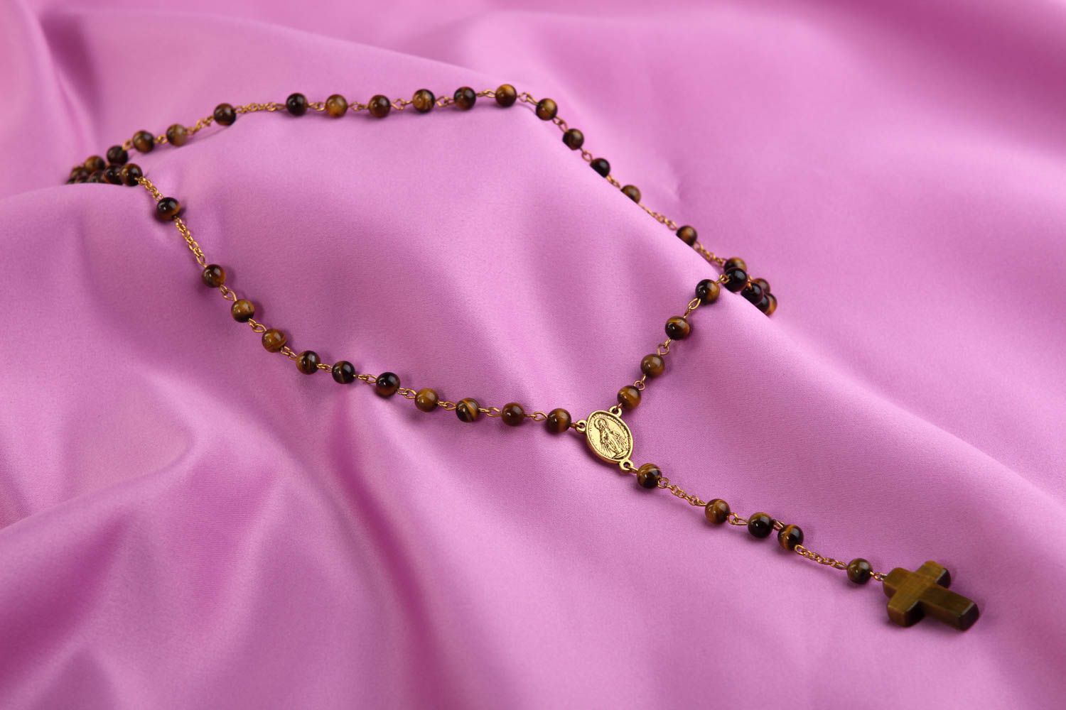 Handmade bead necklace designer rosary gift ideas natural stones accessory photo 1