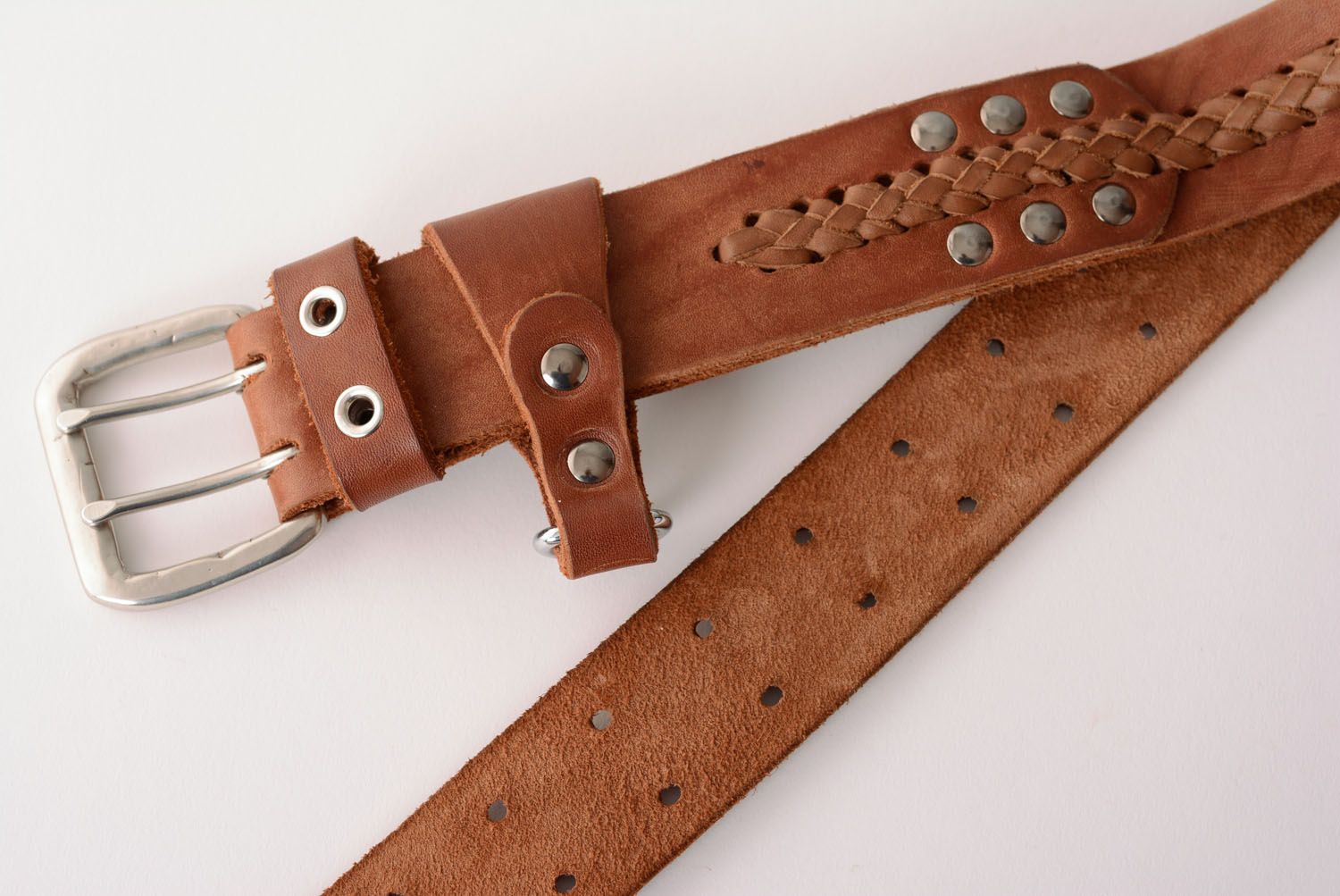 Genuine leather belt photo 5