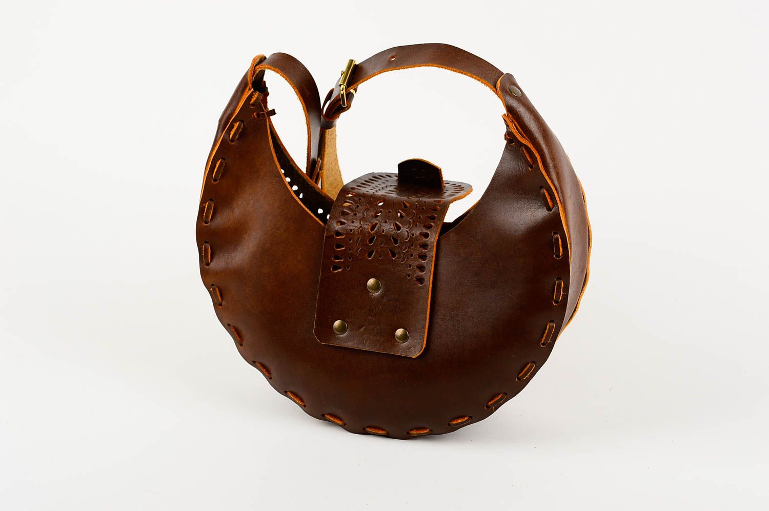 Handmade leather bag leather bag natural leather handbag stylish women bag photo 4