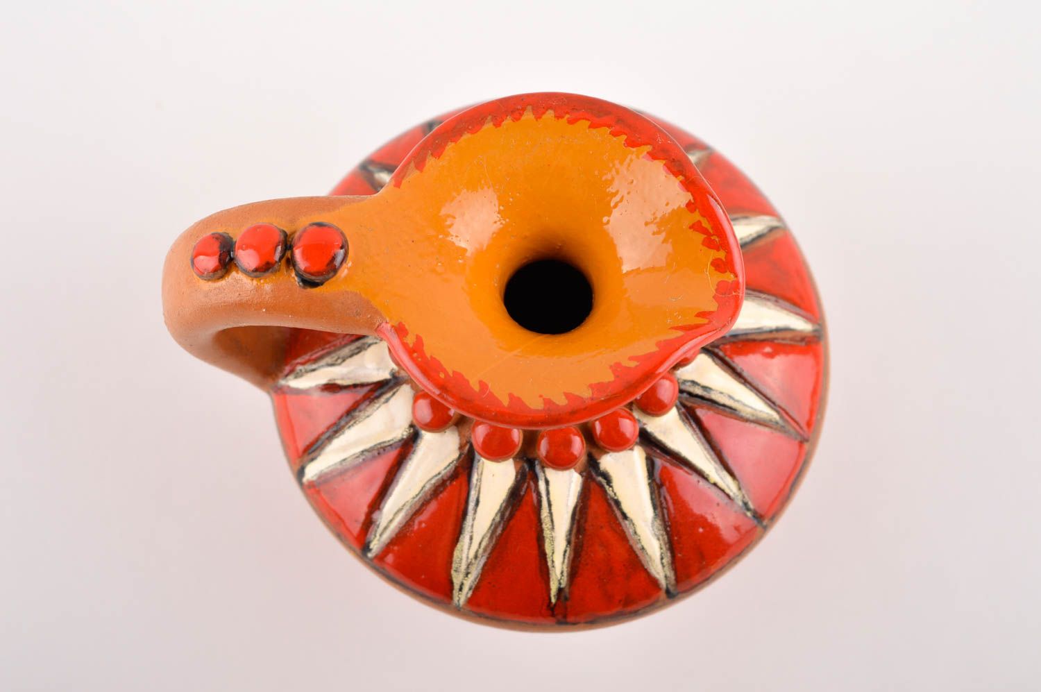 Jarro de cerámica hermoso hecho a mano vajilla de barro accesorio de cocina
 foto 4