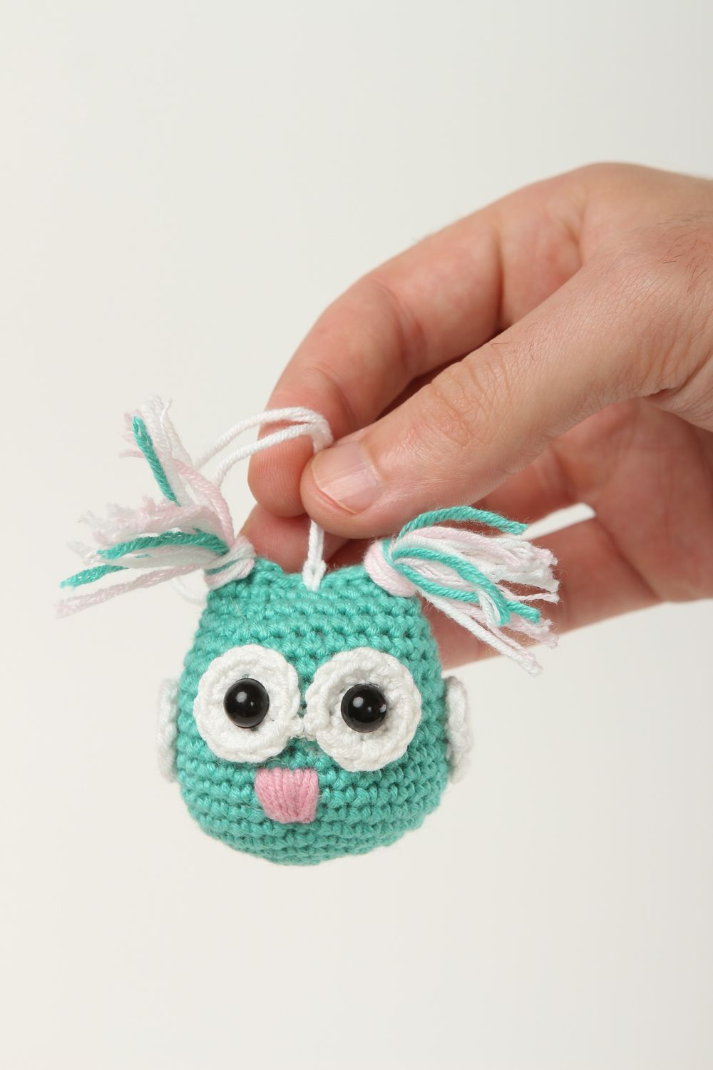Handmade soft toy owl baby toy decorative crocheted toy cute toy for kids    photo 5