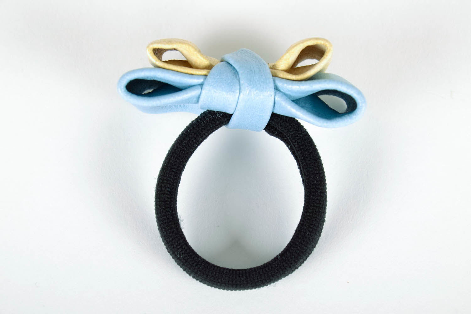 Scrunchy made of genuine leather photo 4