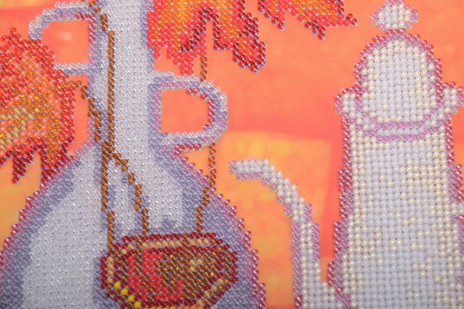 Handmade picture embroidered with beads Still Life photo 3