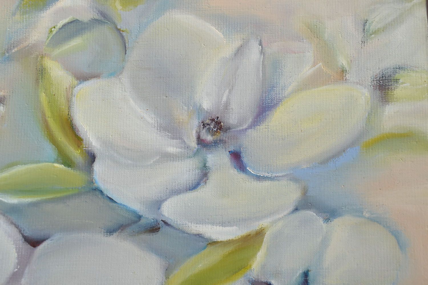 Öl Gemälde mit Blumen Zärtlichkeit foto 3