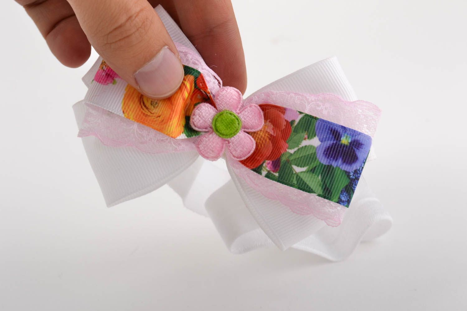 Beautiful handmade headband textile flower headband trendy hair ideas photo 4