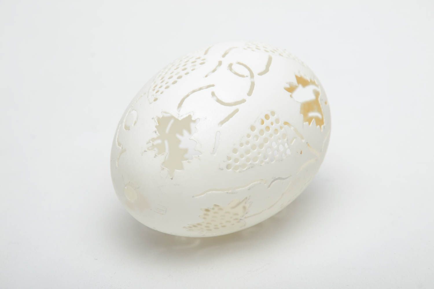 Декоративное яйцо гравированное Виноград фото 3