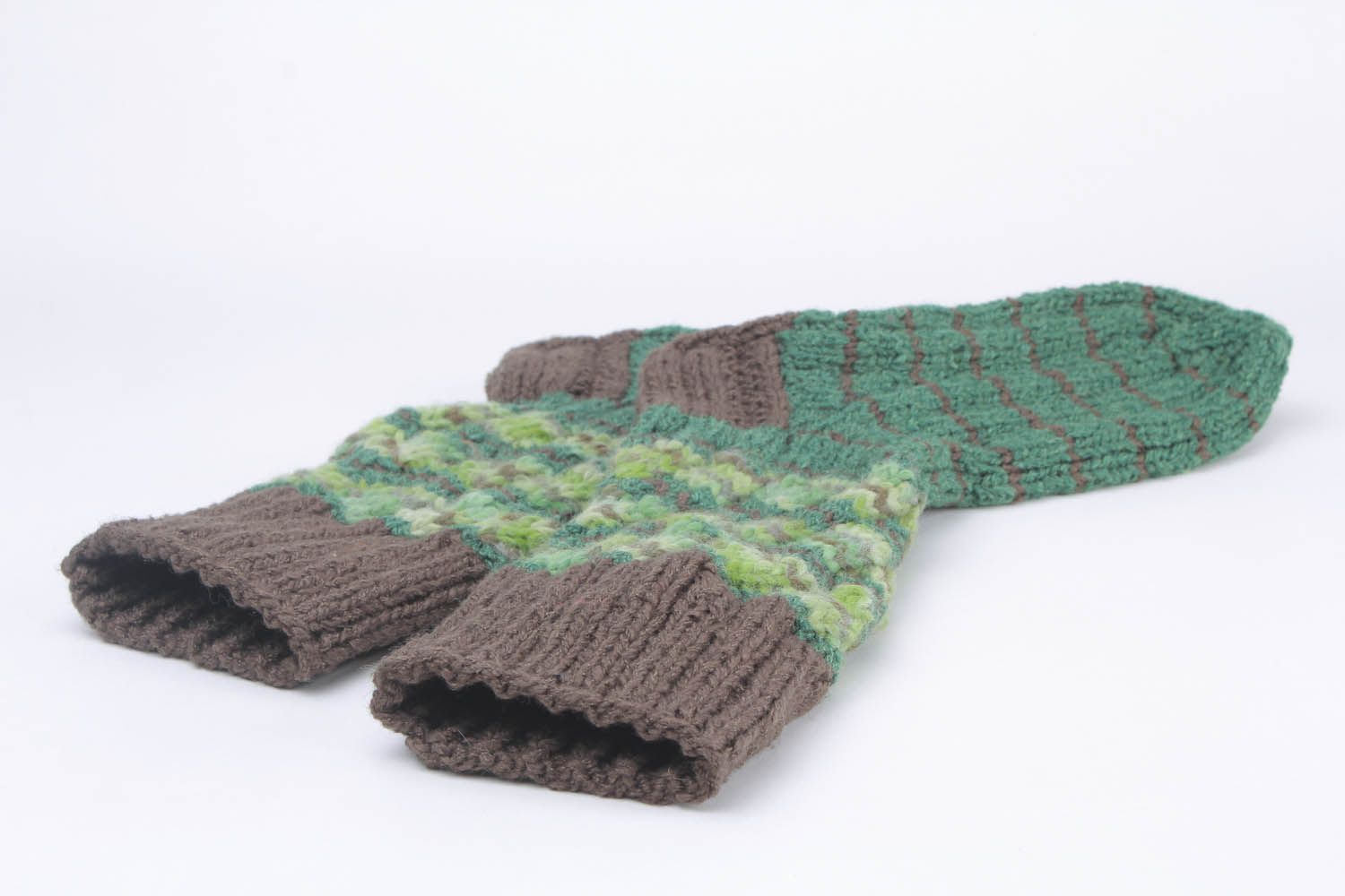 Meias mornas de malha tricotadas de fios de lã e de mescla de lã para inverno foto 4