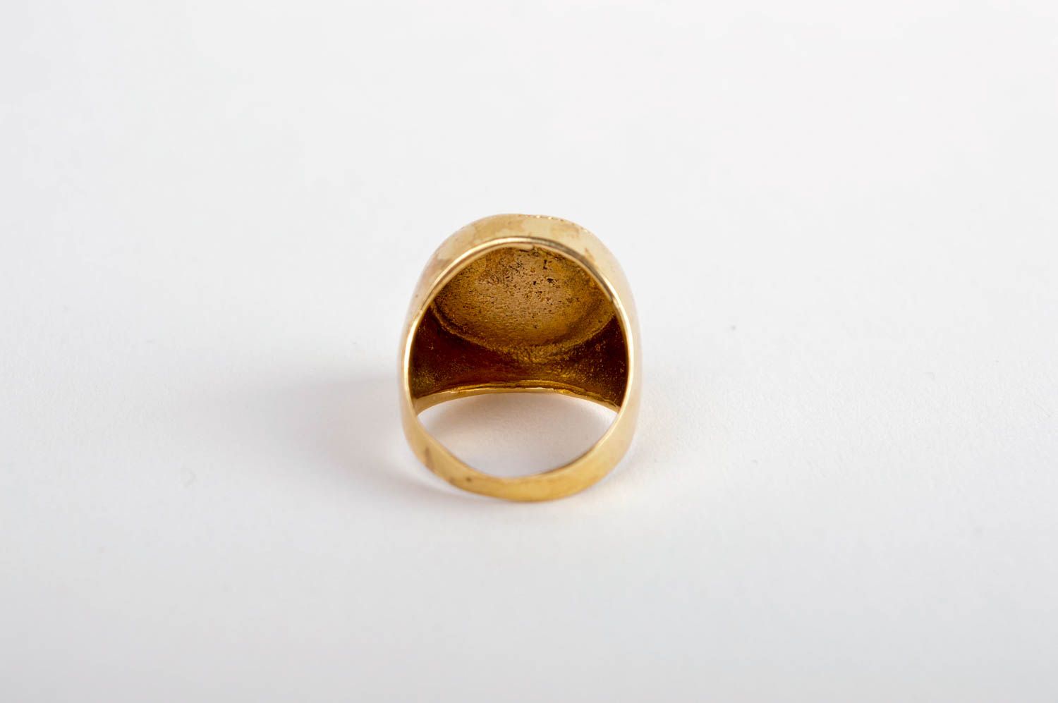 Кольцо ручной работы кольцо из латуни металлическое украшение женское мужское фото 4