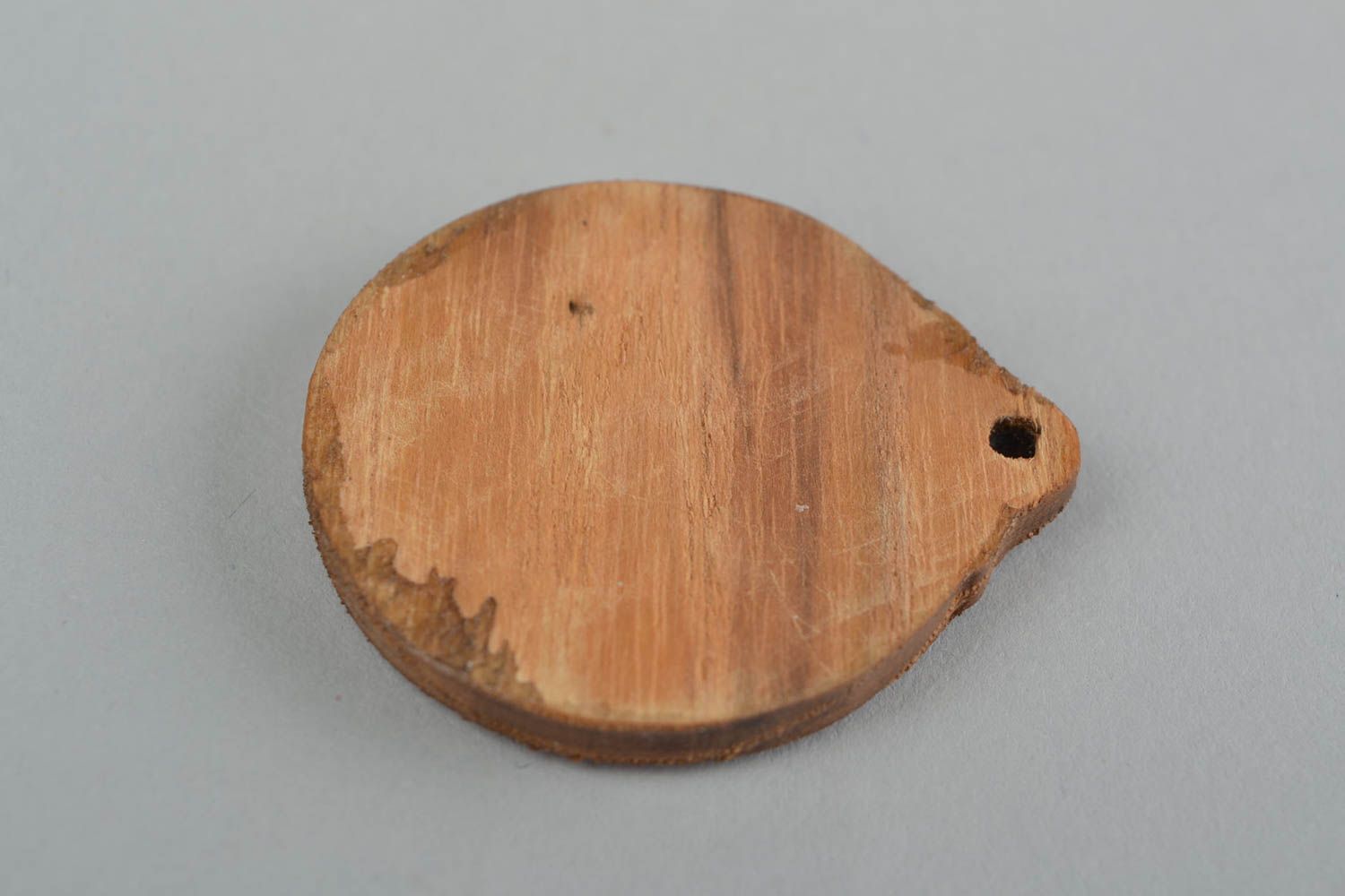 Wood handmade Slavic charm pendant Wanderer ethnic pectoral amulet for present photo 5