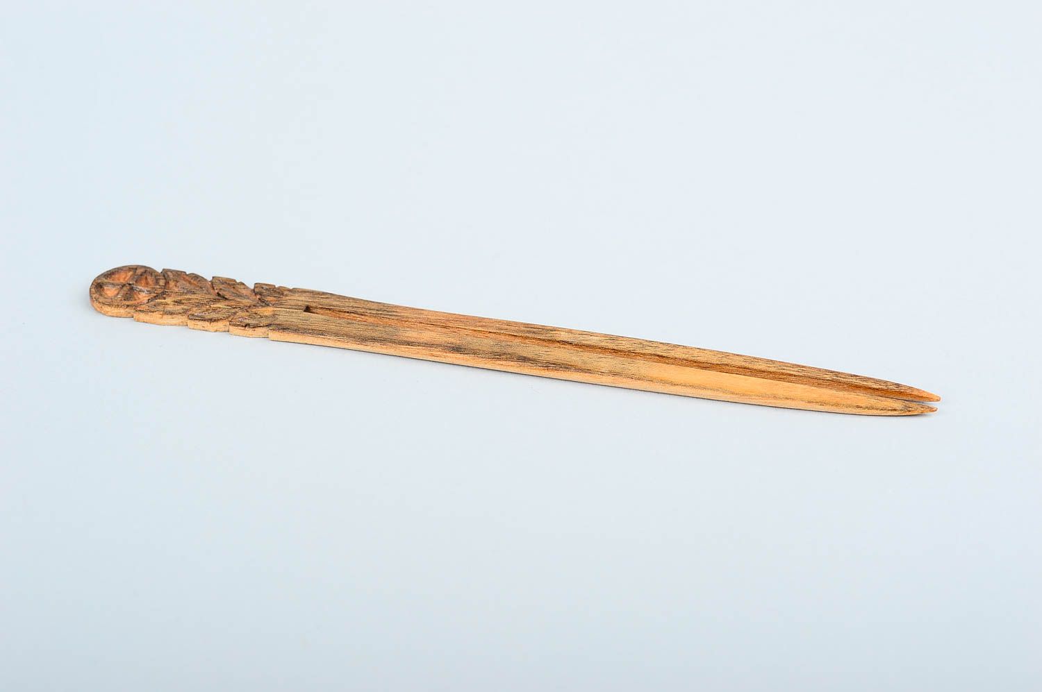 Handmade designer wooden stick beautiful hair accessory elegant stick for hair photo 3