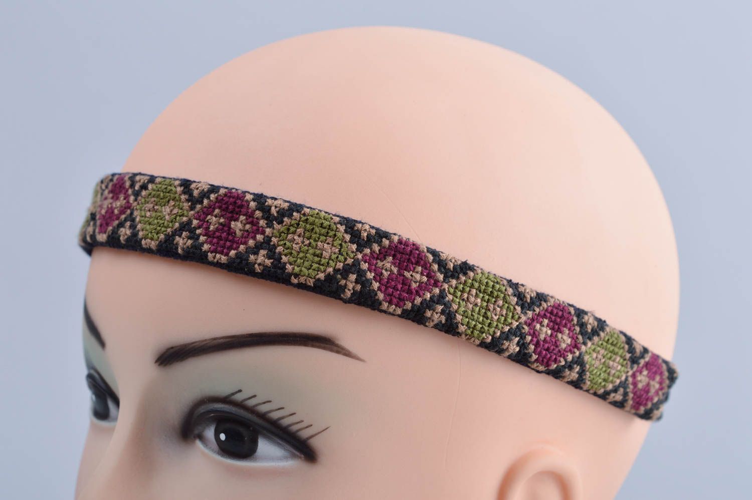Unusual handmade textile headband stylish hair bands hair ornaments for girls photo 1