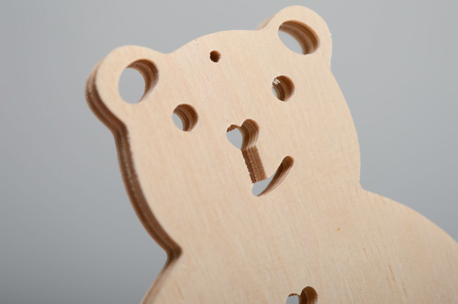 Plywood craft blank bear photo 2