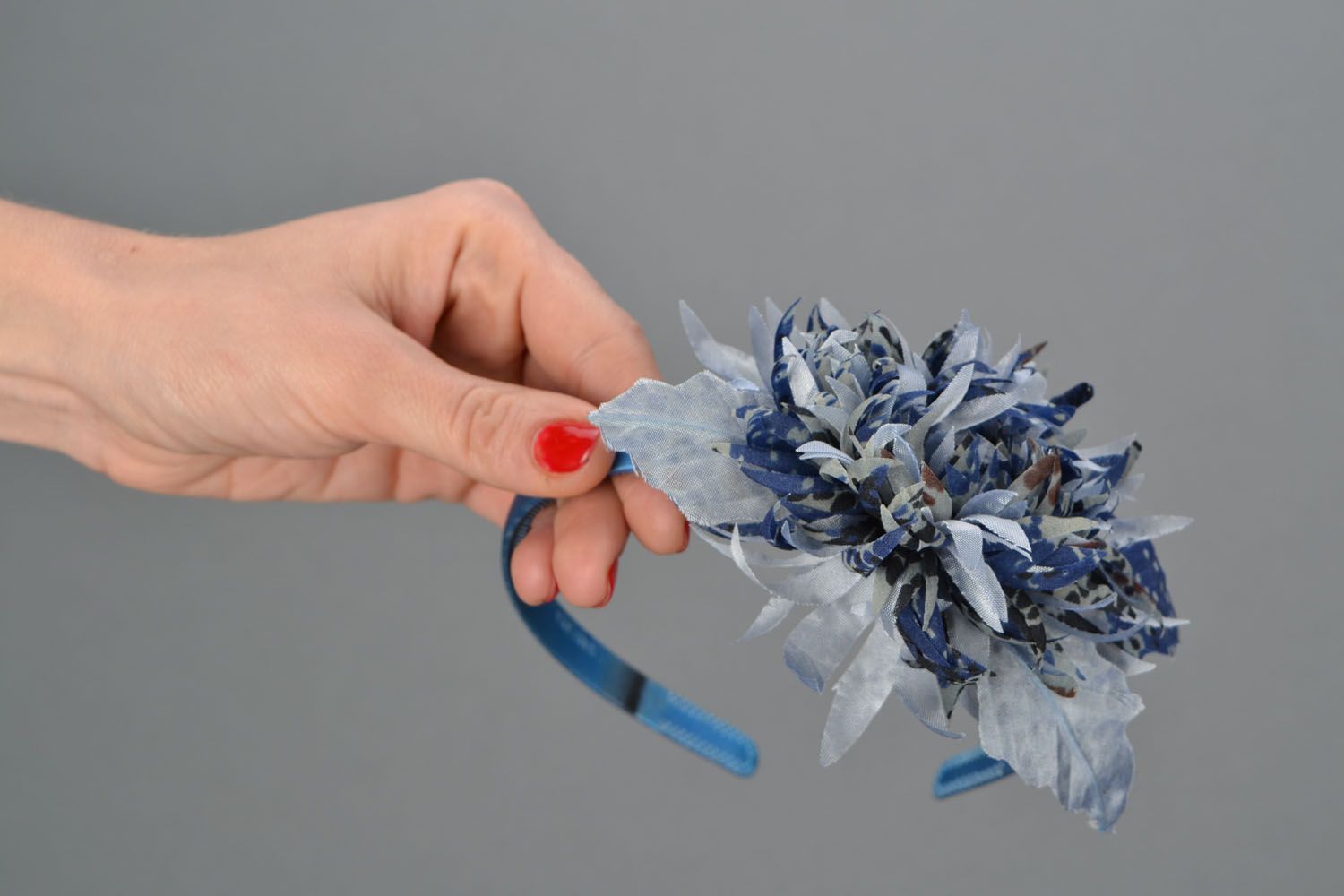 Homemade flower headband Blue Ash photo 2