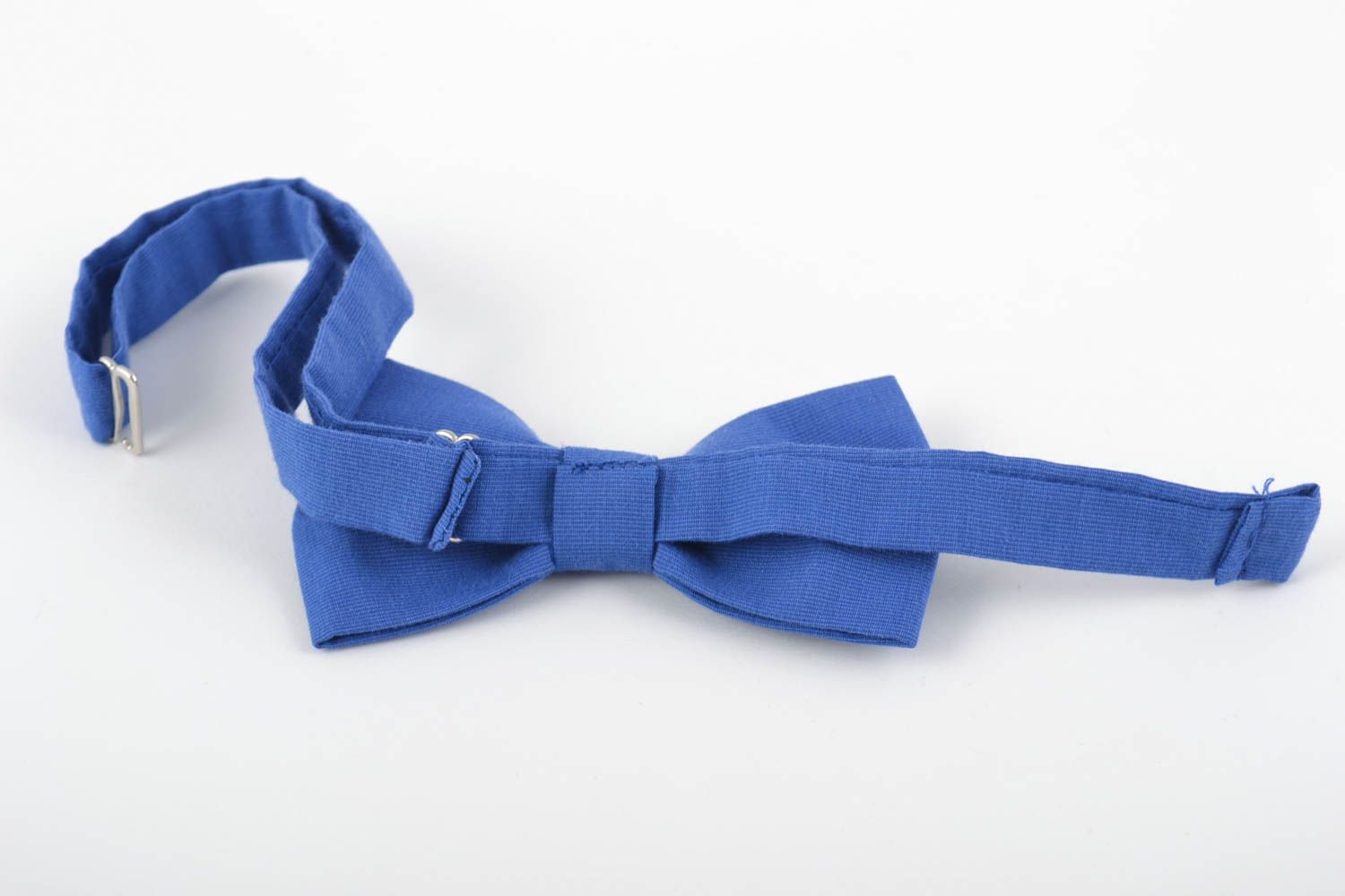 Красивый галстук бабочка из ткани ручной работы с регулируемым размером фото 5