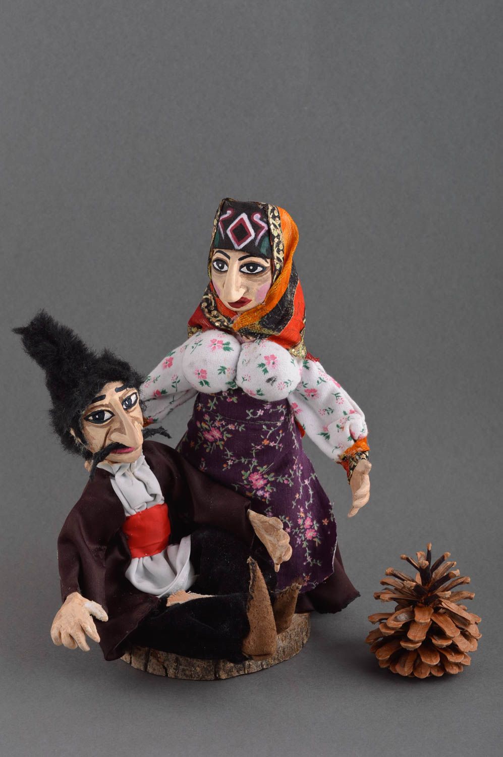 Statuette décorative Figurine fait main céramique Déco maison Femme et homme photo 1