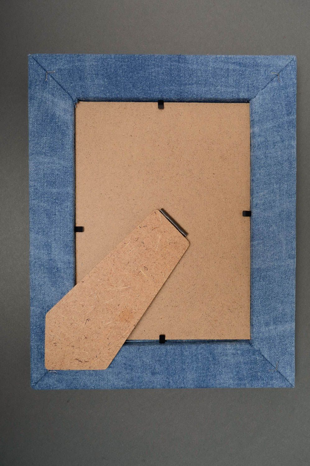 Cornice per foto di jeans fatta a mano portaritratti morbido cornice di legno
 foto 4