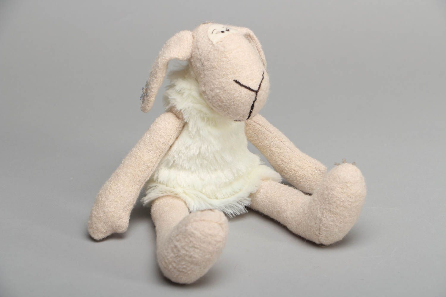 Handmade textile soft toy Sheep photo 1
