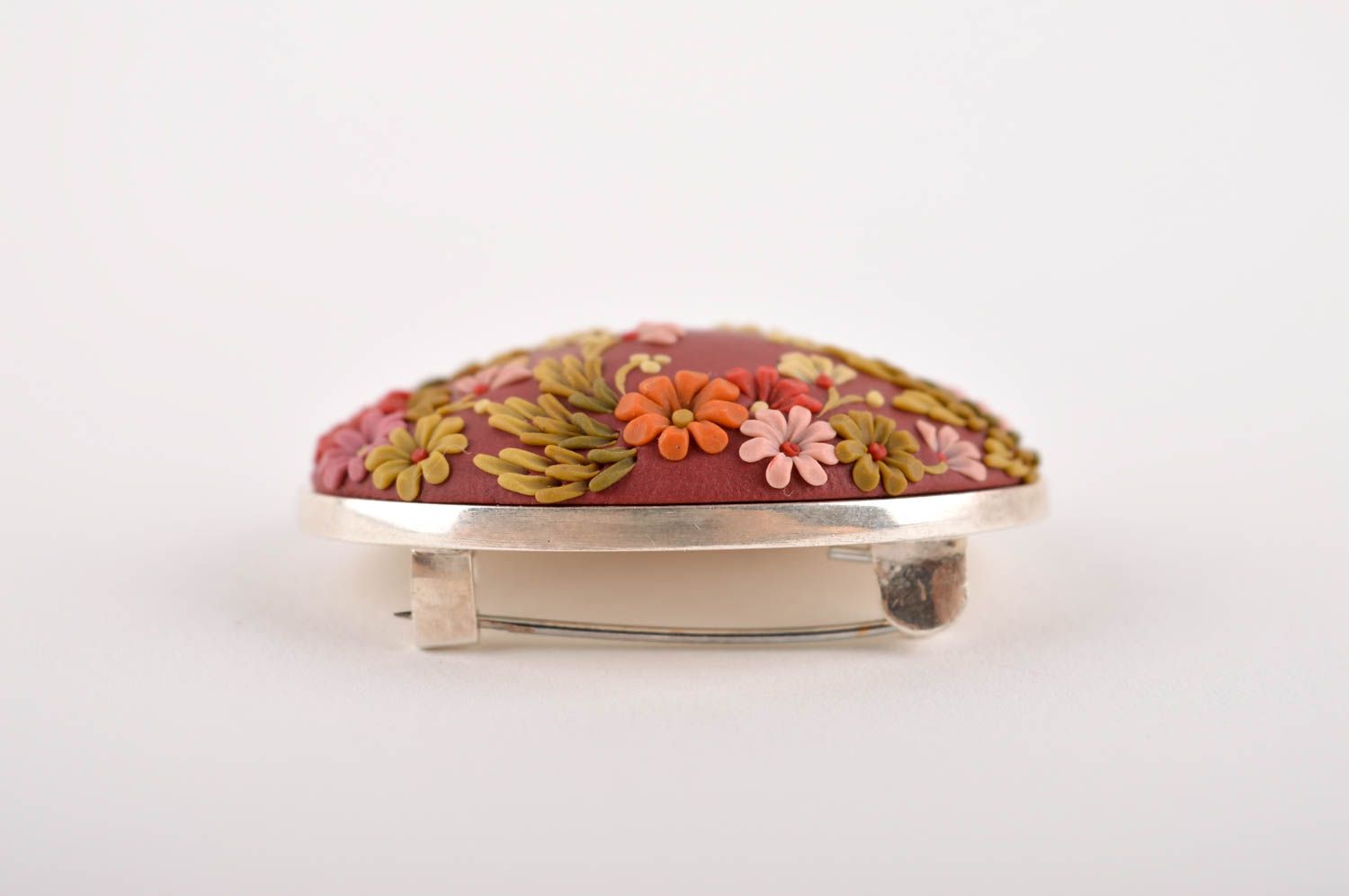 Broche de arcilla polimérica artesanal accesorio para mujer regalo origina foto 3