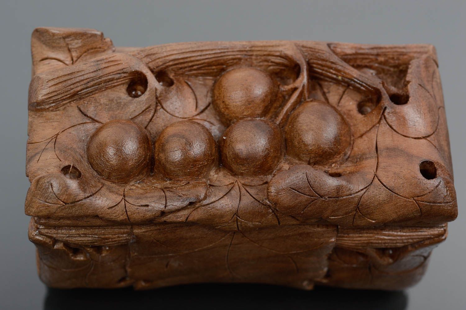 Joyero de madera de nogal hecho a mano decoración de hogar regalo original foto 4