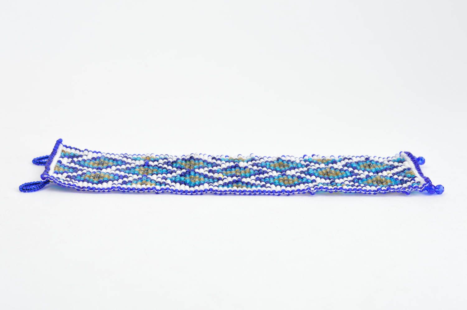 Этническое украшение ручной работы гердан из бисера украшение из бисера фото 2