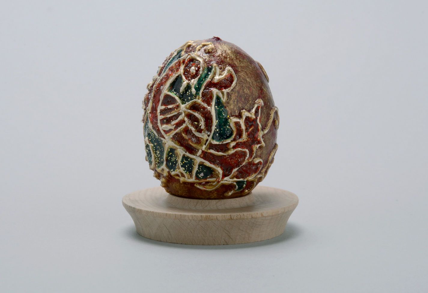 Uovo dipinto a mano decorazione pasquale originale uovo decorativo Piccioni   foto 3