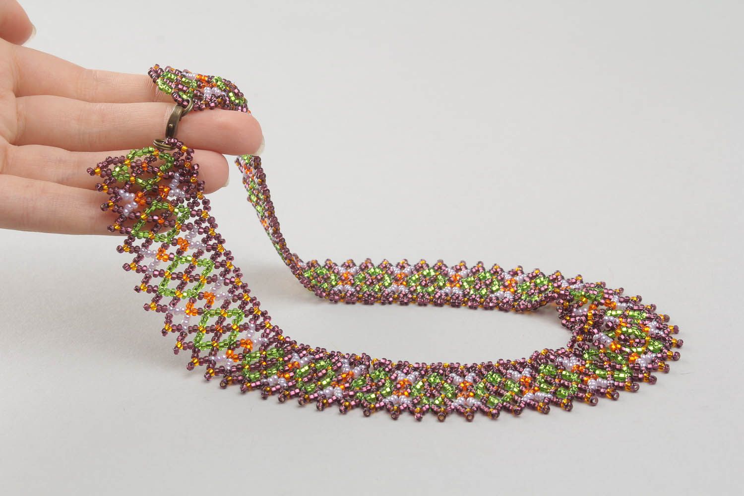 Amazing necklace made of Czech beads photo 2