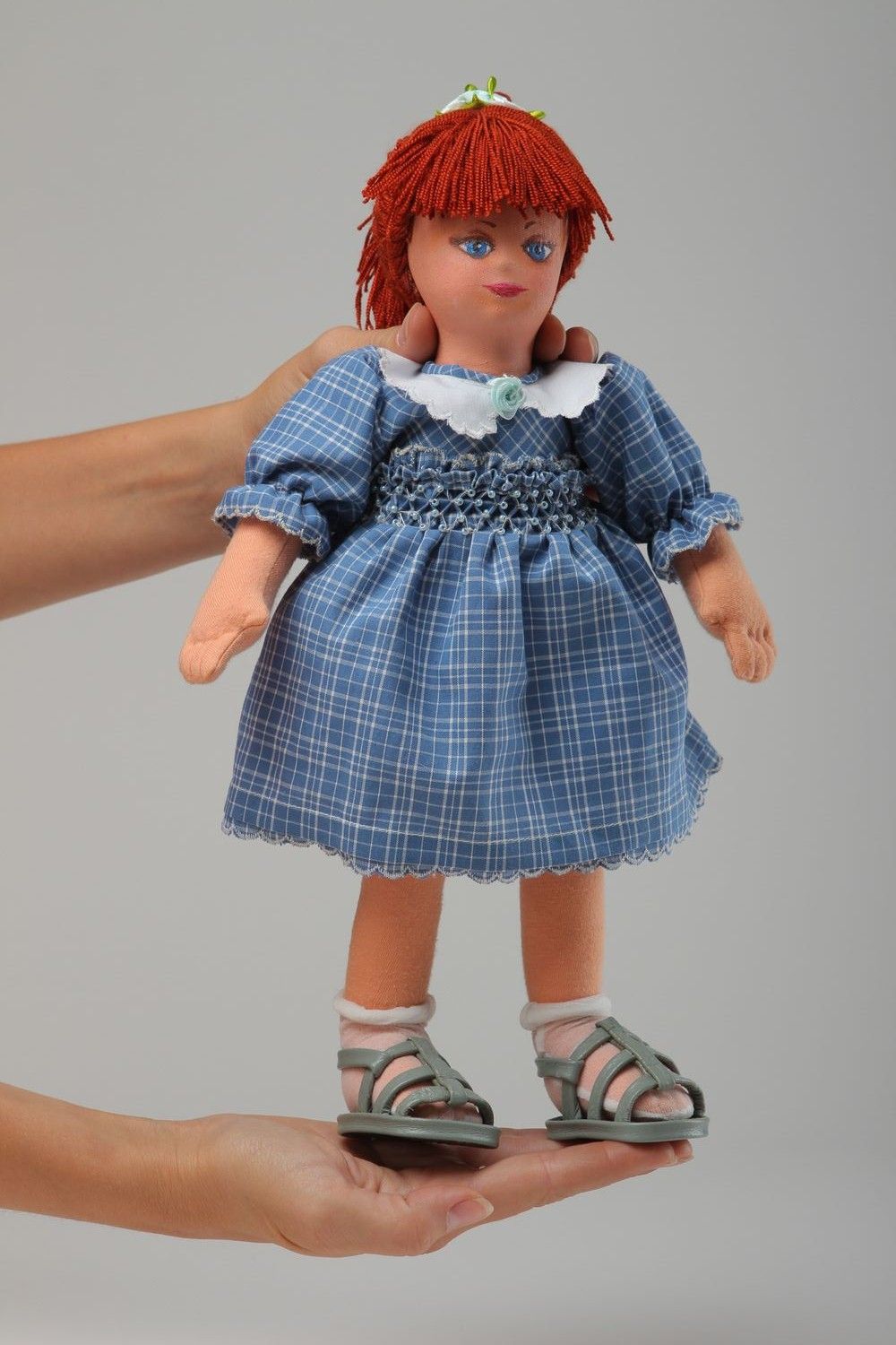 Кукла ручной работы кукла из ткани мягкая кукла расписанная акриловыми красками фото 2
