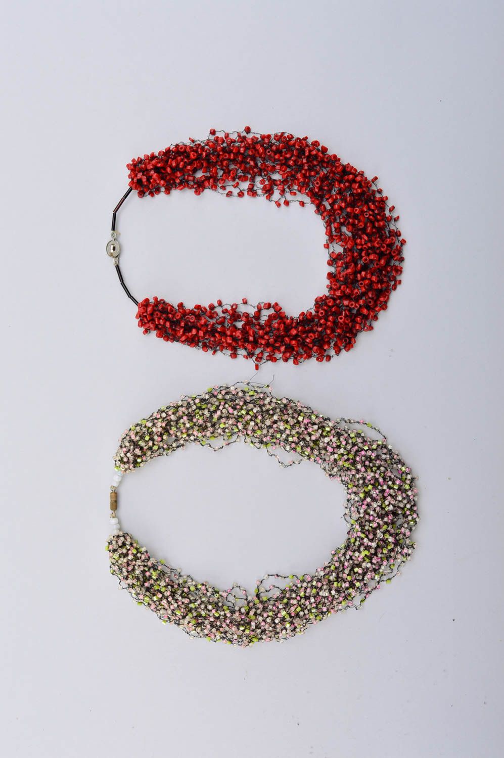 Collier en perles de rocaille Bijou fait main volumineux Cadeau pour femme photo 2