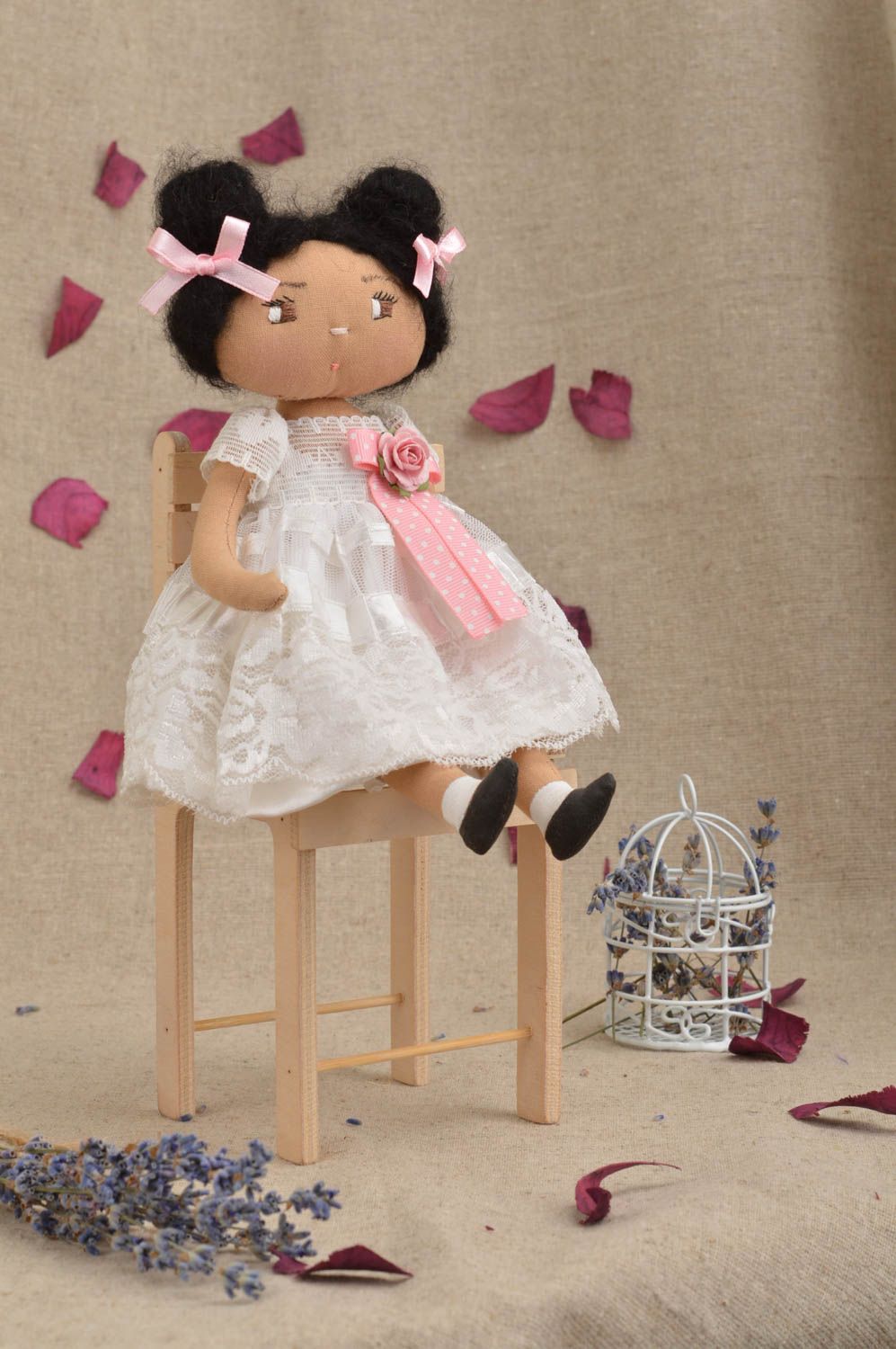 Авторская кукла игрушка ручной работы дизайнерская кукла трикотажная красивая фото 1