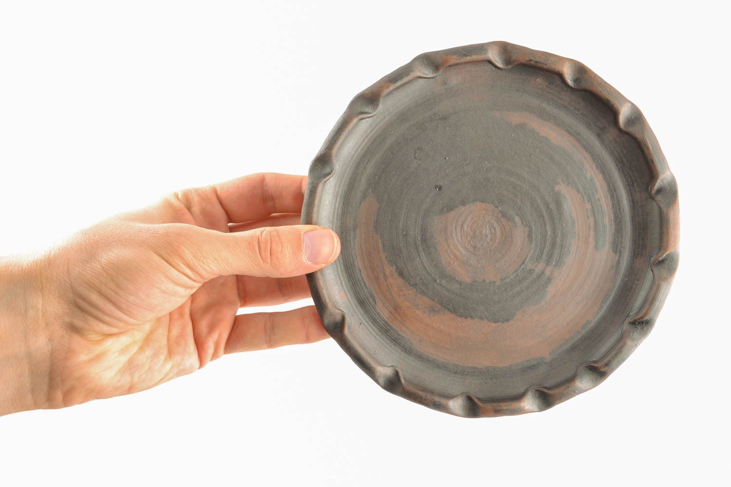 Ceramic plate kilned with milk photo 4