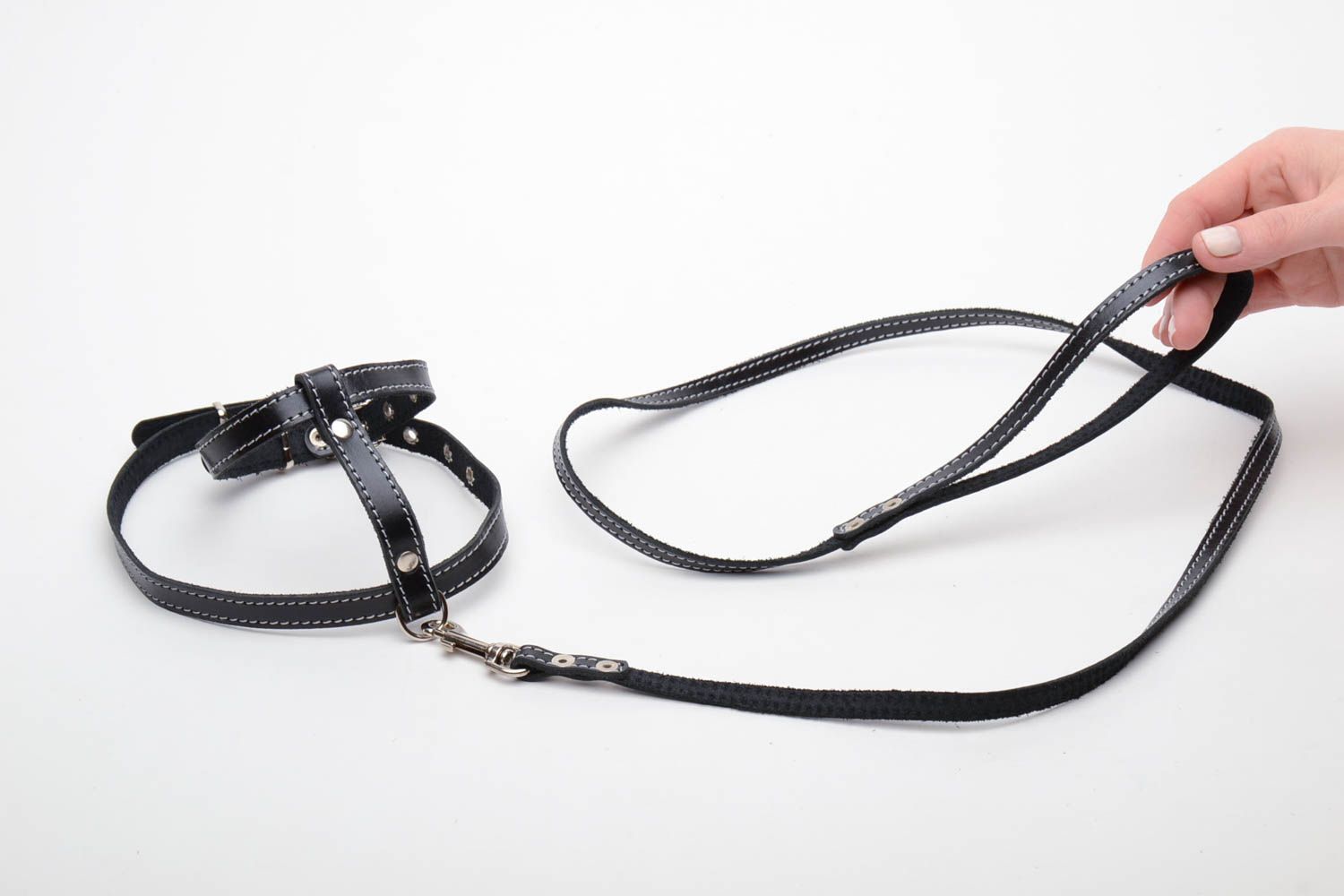 Dog harness with leash photo 3