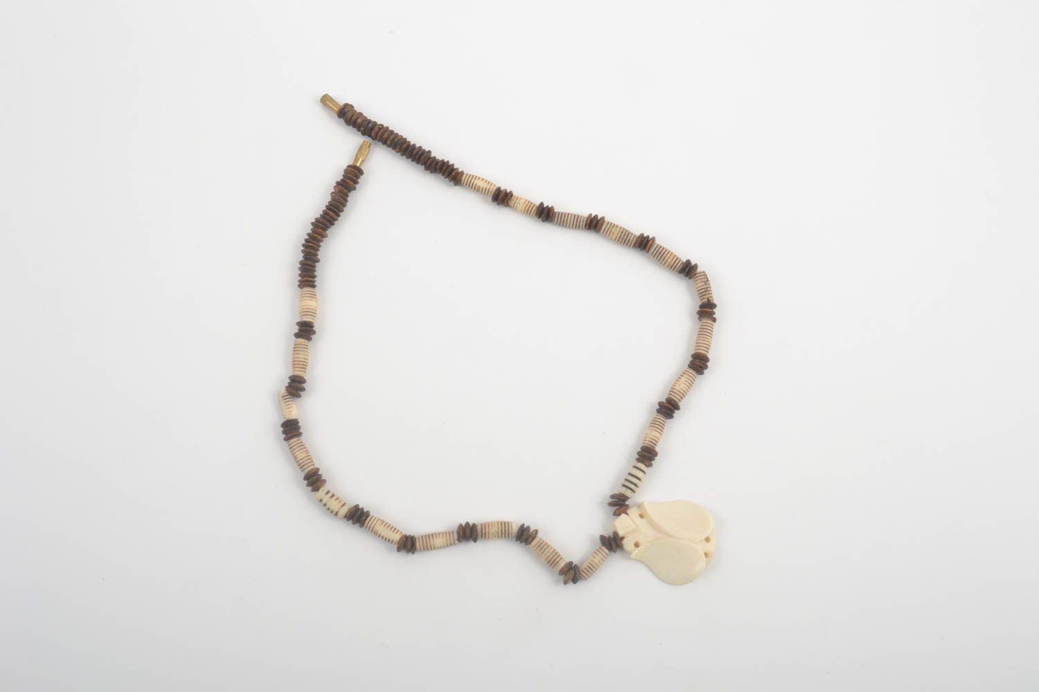 Handmade Accessoire für Frauen Damen Collier Modeschmuck Halskette Knochen hell foto 3