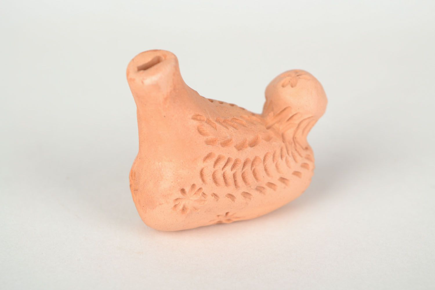 Apito de argila brinquedo de cerâmica artesanal Fasan foto 4