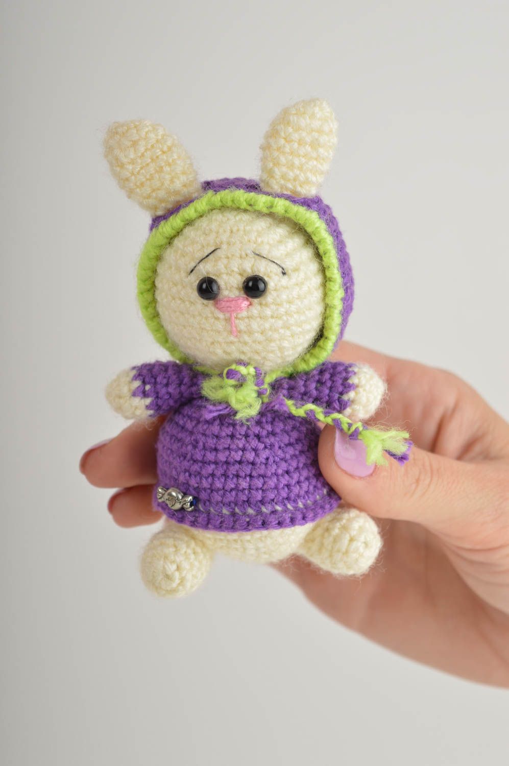 Häkel Kuscheltier handmade Geschenk Idee Plüsch Hase Spielsachen für Kinder foto 5