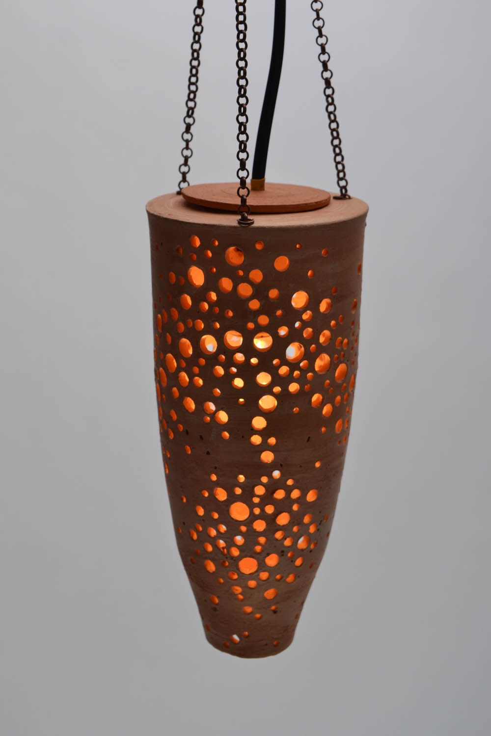 Lampadario in ceramica fatto a mano lampada da tavolo idea regalo romantico foto 3