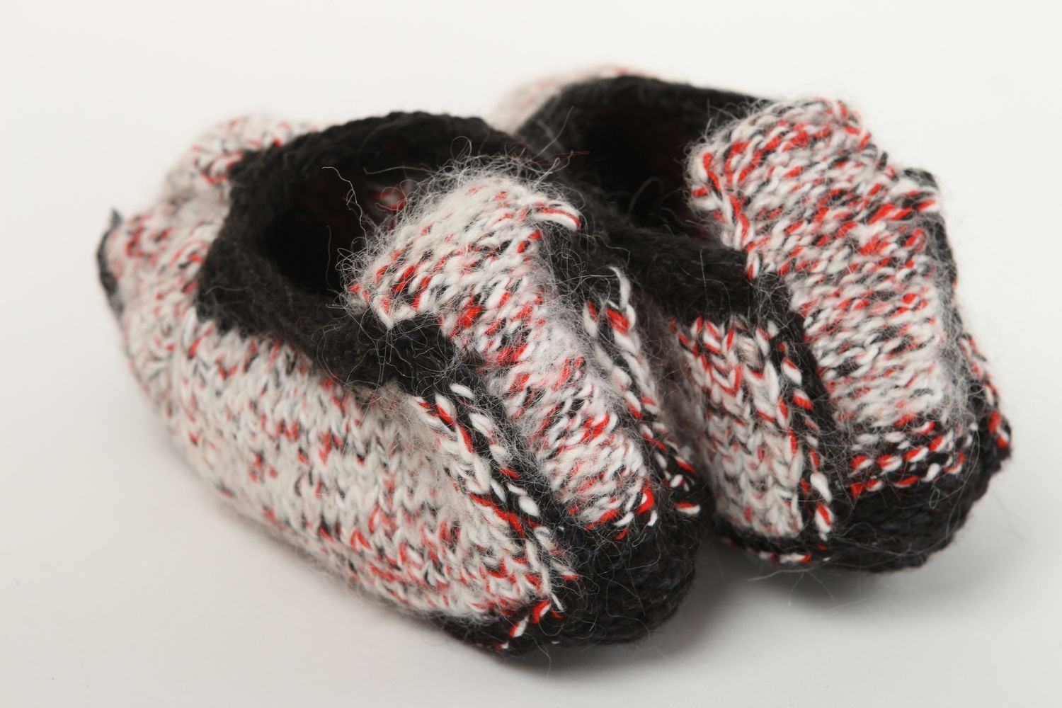 Zapatillas de casa hechas de lana calzado femenino artesanal regalo original foto 3